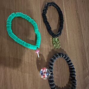 Colorful handmade Beaded Bracelet Set candy theme